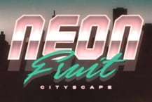 Neon Fruit Cityscape