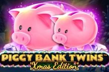 Piggy Bank Twins Xmas