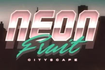 Neon Fruit Cityscape