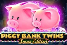 Piggy Bank Twins Xmas