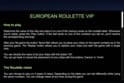 European Roulette VIP